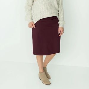 Main Street exchange “Anna” skirt in wine red